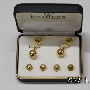 Pioneer Formal Accessories Men's Gold-Plated Cuff Links